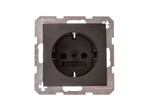 B.Kwadrat/B.3/B.7 Gniazdo pojedyncze z/u SCHUKO antracyt mat 47231606