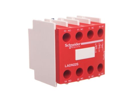 Styk pomocniczy 2Z 2R montaż czołowy czerwony PREVENTA LADN22S