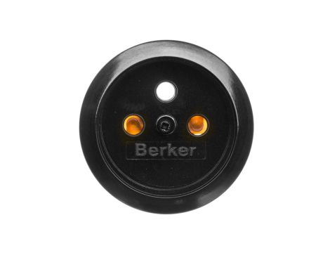 1930/Glas Płytka czołowa gniazda z/u z przesłonami czarny 39657901