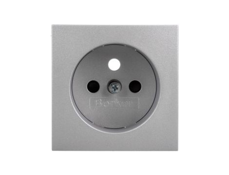 B.Kwadrat/B.7 Płytka czołowa gniazda z/u z przesłonami styków aluminium 3965768994