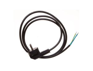 Przewód przyłączeniowy W-2 3x1,0 mm2 czarny z wtyczką kątową 1,5m 51.923