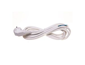 Przewód przyłączeniowy W-3 3x1,5 mm2 biały z wtyczką kątową 3m 51.935