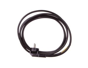 Przewód przyłączeniowy W-3 3x1,5 mm2 czarny z wtyczką kątową 3m 51.937