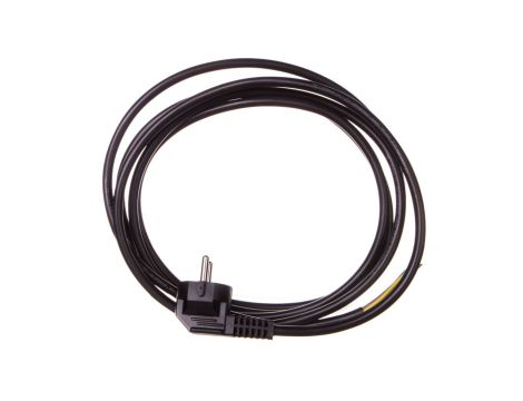 Przewód przyłączeniowy W-3 3x1,5 mm2 czarny z wtyczką kątową 3m 51.937