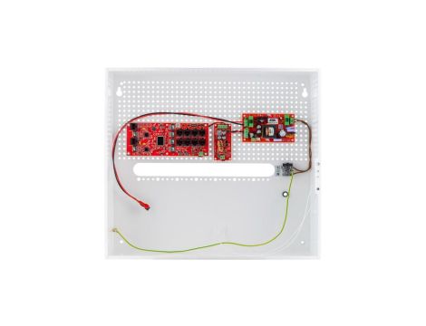 Zestaw buforowy do 8 kamer IP switch PoE 8P+2G w obudowie wewnętrznej ABOX-H (1x AKU 18Ah + NVR), zasilacz 72W