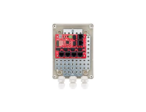 Switch PoE 6 portowy 10/100Mbps (5xPoE + 1xUplink), bezpieczniki elektroniczne, tryb Long Range, w obudowie zewnętrznej ABOX-S2