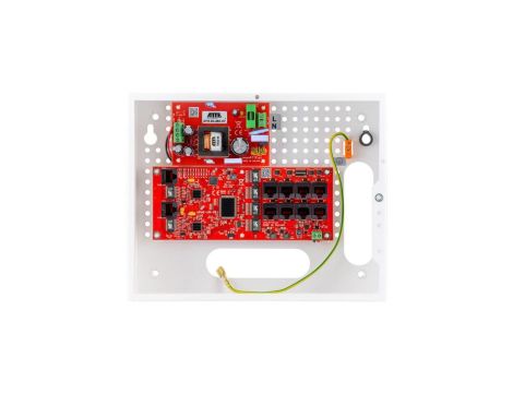 Zestaw do 8 kamer IP switch PoE 8P+2G w obudowie wewnętrznej ABOX-E, zasilacz 96W