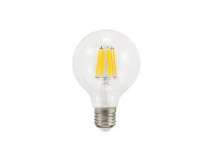 Żarówka LED E27 G80 7W = 60W 810lm 3000K Ciepła 360 Filament GOLDLUX (Polux)