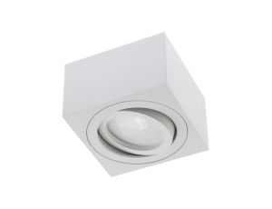 Oprawa Natynkowa HALOGENOWA Spot Tuba Ruchoma AMAT-S Kwadratowa Biała 50mm LUMILED