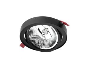 Oprawa Podtynkowa Ruchoma GU10 AR111 14cm Okrągła Czarna CARPI LUMILED