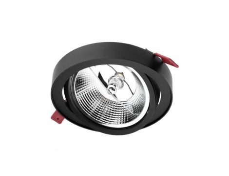 Oprawa Podtynkowa Ruchoma GU10 AR111 14cm Okrągła Czarna CARPI LUMILED