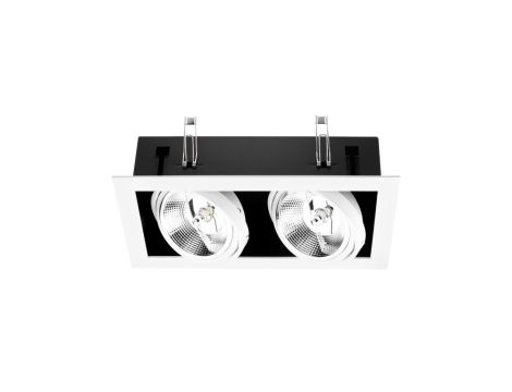 Oprawa Podtynkowa Halogenowa Ruchoma 2x GU10 ES111 Prostokąt Biała CANIS LUMILED