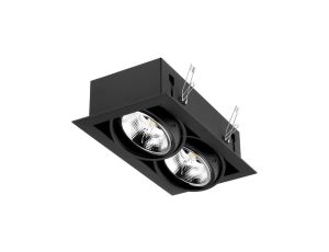 Oprawa Podtynkowa Halogenowa Ruchoma 2x GU10 ES111 Prostokąt Czarna CANIS LUMILED
