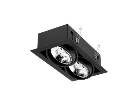 Oprawa Podtynkowa Halogenowa Ruchoma 2x GU10 ES111 Prostokąt Czarna CANIS LUMILED