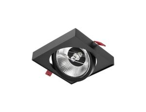 Oprawa Podtynkowa Ruchoma GU10 AR111 14,5cm Kwadrat Czarna CARPI LUMILED