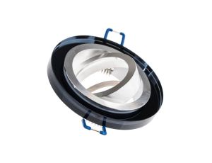 Oprawa Halogenowa SZKLANA Sufitowa ARIAN MR16 GU10 LUMILED Okrągła Ruchoma Czarna