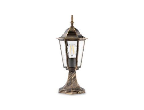Lampa Ogrodowa Zewnętrzny E27 Niski SŁUPEK LATARNIA 40cm Patyna BELLIS LUMILED