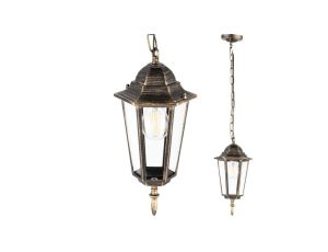 Lampa Ogrodowa Wisząca Zewnętrzna E27 LATARNIA Patyna BELLIS LUMILED