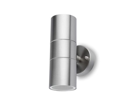 Kinkiet Ogrodowy Lampa Ścienna Elewacyjna góra dół LED GU10 IP44 ZINNIA INOX Lumiled