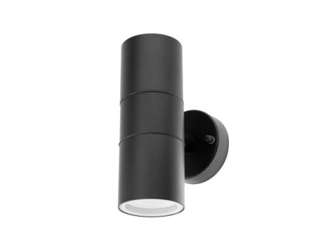 Kinkiet Ogrodowy Lampa Ścienna Elewacyjna góra dół LED GU10 IP44 ZINNIA Czarna Lumiled