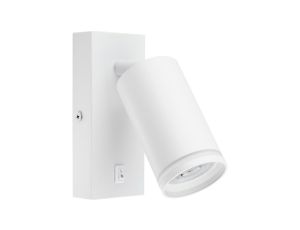 Lampa ścienna Kinkiet GU10 RING z włącznikiem biały