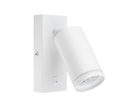Lampa ścienna Kinkiet GU10 RING z włącznikiem biały