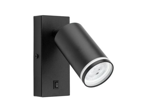 Lampa ścienna Kinkiet GU10 RING z włącznikiem czarny