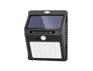 Naświetlacz Solarny LED 3W 5500-6000K Zimna IP65 Czarny Czujnik Zmierzchu