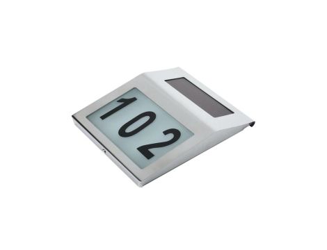 Kinkiet elewacyjny - Solarny Numer Domu LED 6000K IP65 Czujnik Zmierzchu