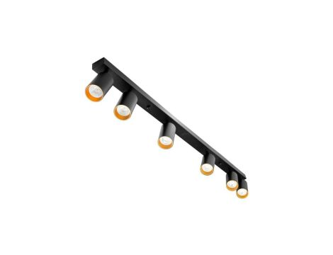 Lampa sufitowa ERIS SPOT Reflektor Oprawa Halogenowa 6xGU10 Czarno-Złota