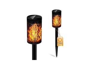 Lampa Solarna Ogrodowa LED Wbijana Pochodnia 39cm IP44 Czujnik Zmierzchu