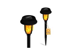 Lampa Solarna Ogrodowa LED Wbijana Pochodnia 40cm IP44 Czujnik Zmierzchu
