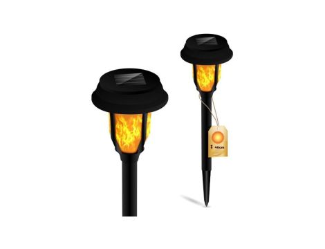 Lampa Solarna Ogrodowa LED Wbijana Pochodnia 40cm IP44 Czujnik Zmierzchu