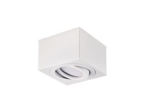 Oprawa Natynkowa HALOGENOWA SPOT 50mm Biała Kwadratowa Ruchoma OH37S Kobi