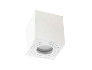 Oprawa Natynkowa HALOGENOWA Wodoodporna Aluminiowa SPOT TUBA 95mm IP44 Biała AQUARIUS SQUARE Kobi