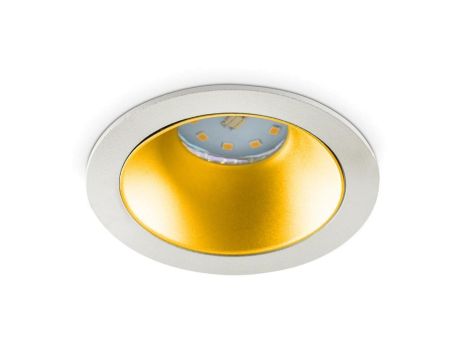 Oprawa Sufitowa Okrągła Podtynkowa Stała GU10 MR16 Złota SIENA Kobi