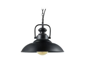 Lampa Wisząca Sufitowa RETRO IL MIO ICELAND 1xE27 Czarna - GOLDLUX (Polux)
