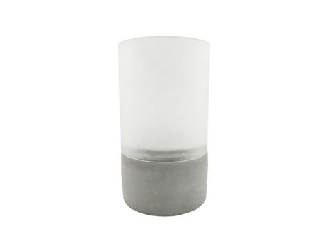 Lampa bateryjna ogrodowa latarenka ŚWIECA dekoracyjna LUKY szkło/beton GOLDLUX