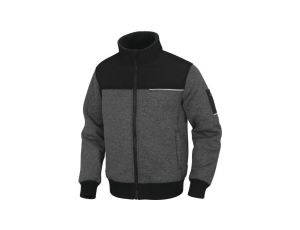Bluza molton z polaru poliester SHERMAN2, kolor: szaro-czarny, rozmiar: 3XL / SHER2GN3X