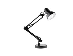 Lampka Biurkowa Kreślarska Stołowa E27 TOBI Czarna Lumiled + uchwyt na blat