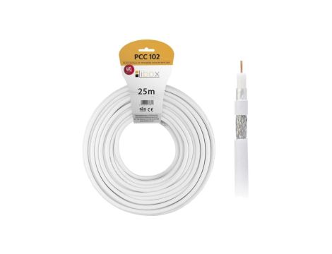 Kabel koncentryczny RG6U 25M LIBOX PCC102-25