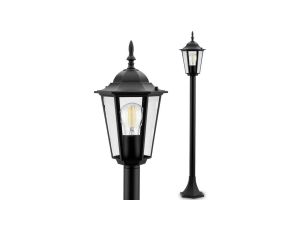 Lampa Ogrodowa Zewnętrzna E27 SŁUPEK LATARNIA 1m Czarna BELLIS LUMILED
