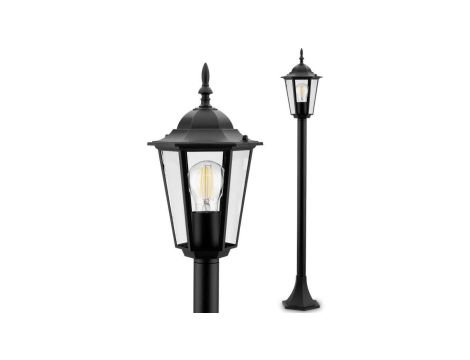 Lampa Ogrodowa Zewnętrzna E27 SŁUPEK LATARNIA 1m Czarna BELLIS LUMILED