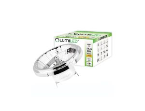 Żarówka LED G53 AR111 15W = 100W 1521lm 3000K Ciepła 24 12V DC Srebrna LUMILED