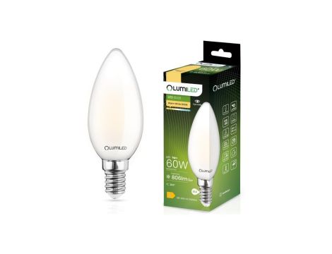Żarówka LED E14 B35 7W = 60W 806lm 3000K Ciepła 360 Filament LUMILED