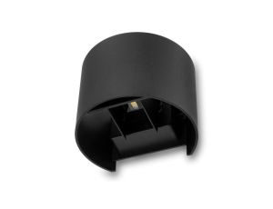 Kinkiet Ogrodowy Elewacyjny LED 2x3W 4000K Regulowany góra dół Czarny PINUS LUMILED