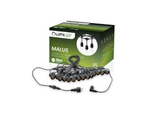 Girlanda Ogrodowa Zewnętrzna MALUS Łańcuch Świetlny 15m 15x E27 LUMILED