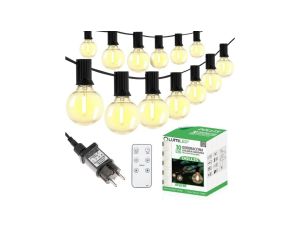 Girlanda Ogrodowa Zewnętrzna Łańcuch Świetlny 15,2m 30x LED Ozdobne Kuleczki 3000K + Pilot DOLLIS LUMILED