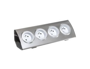 Gniazdo meblowe 4x230V INOX OR-AE-1340