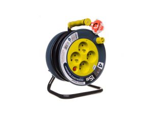 Przedłużacz bębnowy MINI 15m 4x230V /PVC 3x1mm2/ limonkowy OR-AE-1339/L